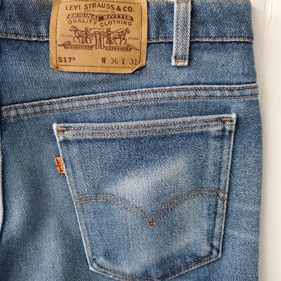 Vintage Levi's 1970's Orange Tab 517. 36X31. GVPWC. Blue Jean. - Picture 8 of 13